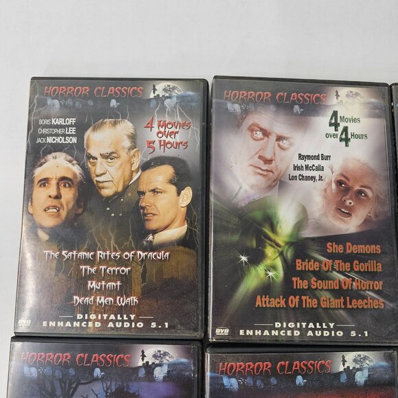 Horror Classics DVD Lot Set 6 Volumes 24 Movies Boxed Mega Pack Classic Monsters - Picture 2 of 12